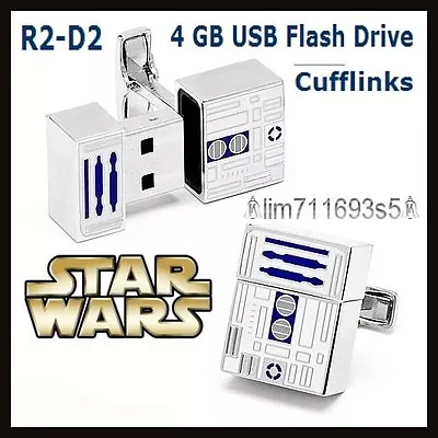 Star Wars R2-D2 4GB USB Flash Drive Cufflinks - NEW!!! • $129.99