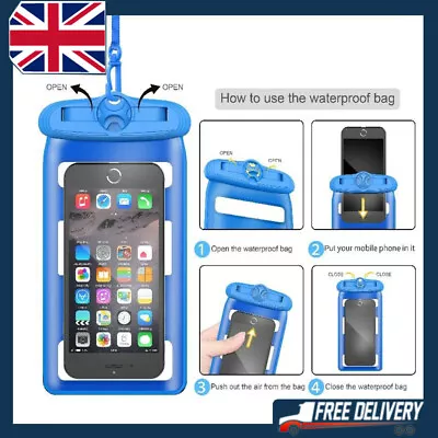 £3.89 • Buy Waterproof Case Dry Bags Pouch For Mobile Phone IPhone Universal Phone 5.2 Inch