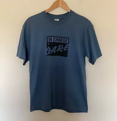 VTG 90s DARE D.A.R.E In Charge Blue T-Shirt  Mens Sz M ANTI Drug Campaign Promo • $14.99