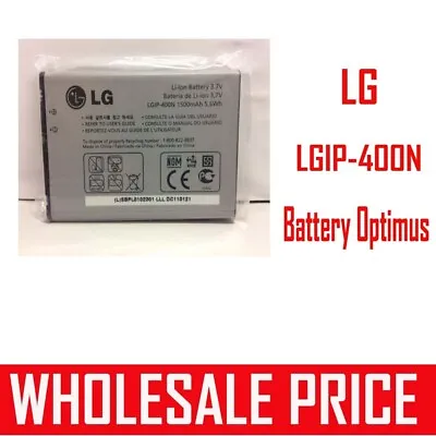NEW OEM LG LGIP-400N Battery Optimus M/C/U/V/T/S/1 VM670 LS670 P509 MS690 P500 • $10.98