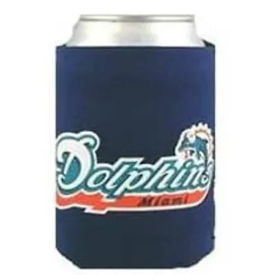 MIAMI DOLPHINS Drink Koozie Huggie -Blue Logo FREE U.S. Shipping NEW ! • $8.44