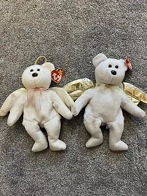£14.95 • Buy Ty Beanie Babies Halo 1 & 2 With Brown Nose And Tags