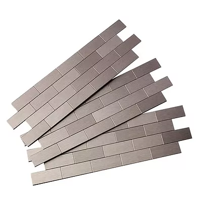 Aspect Peel And Stick Backsplash Subway Matted Metal Tile • $15.99