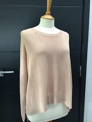 £30 • Buy Whistles Boxy Oversized Peach Coloured Top Size Medium, Cotton Mix All Year Wear