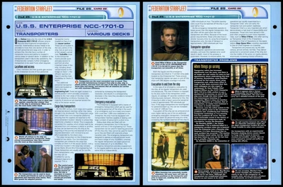 £1.49 • Buy Transporters - USS Enterprise NCC-1701-D - Star Trek Fact File Page