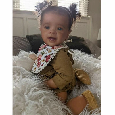£77.99 • Buy 24  African Reborn Baby Doll Vinyl Newborn Black Skin Girl Toddler Dolls Gifts