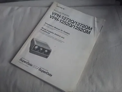 Vintage Genuine Sony VPH-1272Q Multiscan CRT Video Projector Instruction Manual • $201.86