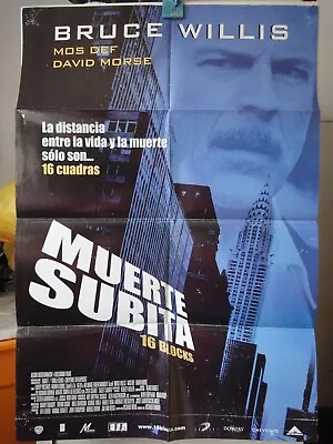 2006 Poster 16 Blocks Muerte Subita Bruce Willis Mos Def David Morse Richard Don • $18.75