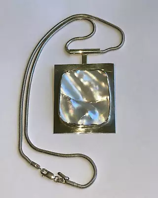 H. Mackie Blister Or Mabe Pearl Pendant And 18  Necklace Sterling Silver 925 New • $79.95