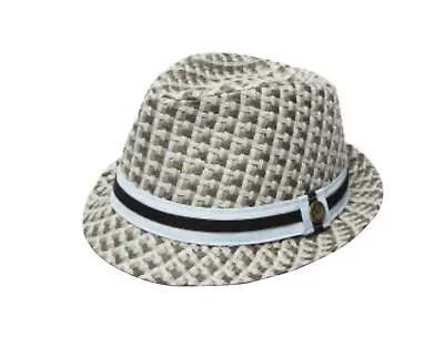 Goorin Brothers Pleasure Point Paper Straw Trilby Hat Summer Cuban - Grey • $55