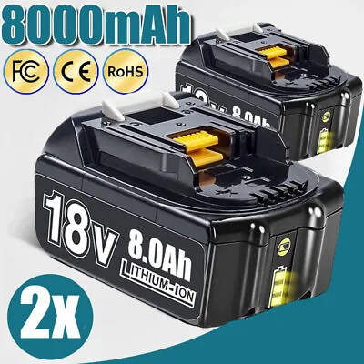 For Makita 18Volt 8.0Ah LXT Lithium-Ion BL1830 BL1850 BL1860 Tool Battery-2Pack • $36.08