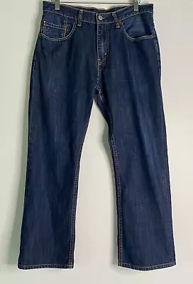 Levi's 503 Men's W32 L27 Hemmed Dark Blue Denim 100% Cotton Bootcut Jeans • $38