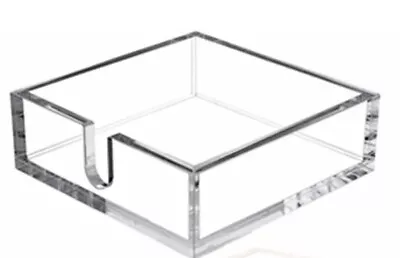 Acrylic Towel Napkin Holder Clear Bathroom Hand Towels Storage Tray W16xL16x8cm • £13.99