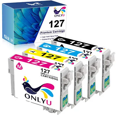 4PK T127 Replacement Ink Cartridge For Epson 127 Workforce Stylus WF3520 WF-3530 • $13.95