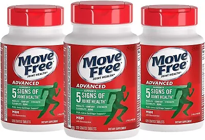 Schiff Move Free Advanced Plus MSM Glucosamine Chondroitin 120 CT X3 EXP 06/25 • $78.28