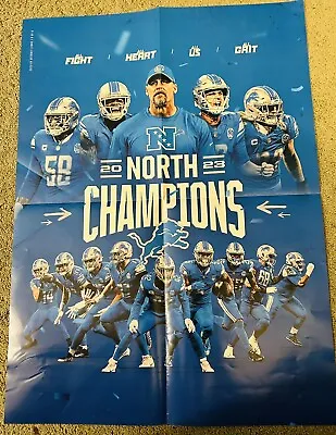 Detroit Lions 2023 NFL North Championship Poster Lions Vs. Vikings Program • $5.95