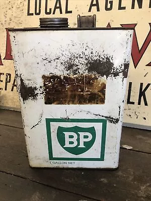 Vintage Fuel Can BP Branding. 1 Gallon Sticky Label Vaccum Pump Oil • $15