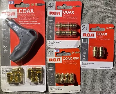 RCA RG6 Coaxial Cable F-Connector Installation Tool & Connectors Lot New • $15