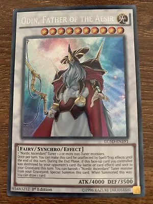 LC5D-EN191 Odin Father Of The Aesir Secret Rare 1st Edition NM YuGiOh Card • £7.20