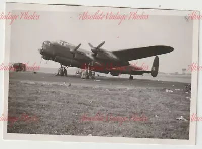 Ww2 Aviation Photo Lancaster Bomber Raf Elsham Wold Lincolnshire Vintage 1940s • £24.99