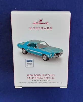 NEW Hallmark 2018 Ornament 1968 FORD MUSTANG CALIFORNIA SPECIAL 50th Limited Ed • $83.95