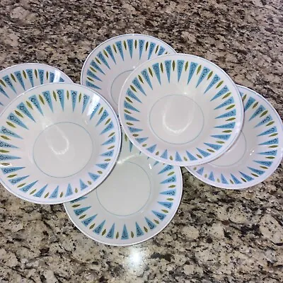 Mikasa Cera Stone Blue Point 6 Soup Cereal Bowls 6 1/2  • $28