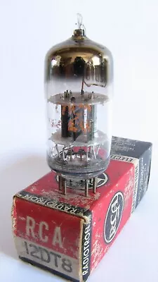 ±1960 RCA 12DT8 Black Plates/Shield Radio Tube - Hickok TV7B Tests @ 88/84 • $18.95