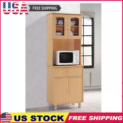 Kitchen Cabinet Store Microwave Free Standing Durable Engineered Wood Beech New • $129.05