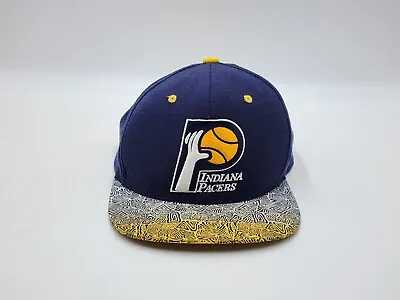 Indiana Pacers Mitchell & Ness Hardwood Classic Blue/Yellow Snapback Hat Cap • $14.99