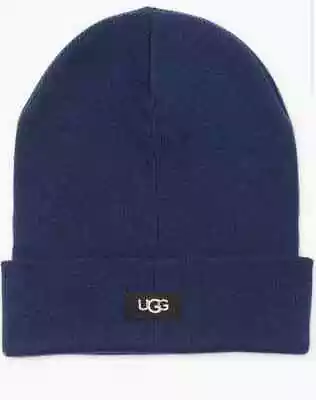 NWT UGG Knit Cuff Beanie Hat Navy Blue One Size $45 • $29