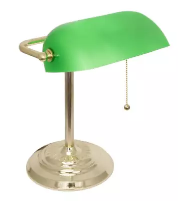 Bankers Desk Lamp With Green Shade By Light Accents - Desk Light With Green And • $42.28