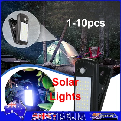 $19.04 • Buy Solar Motion Sensor Security Umbrella Lights Clip-on Lights Wireless For Outdoor