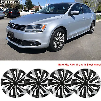 $85.46 • Buy For VW Jetta Golf Set Of 4 16  Hubcaps Wheel Covers Hub Caps Fit R16 Steel Wheel