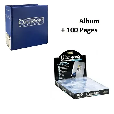 Ultra Pro 3 Ring Cobalt Binder Album +100 Platinum 9 Pocket Pages Sleeve Pokemon • $78.95