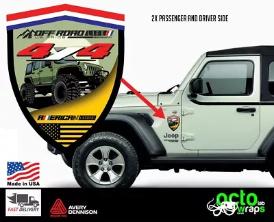 Fit Jeep Wrangler Rubicon Unlimited Side Decal Stickers Accessories Parts Jk Tj • $32.46