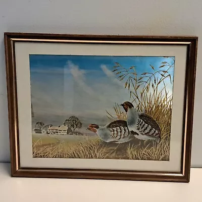 Quail Foil Art Print Framed & Matted 10X8.5 • $10