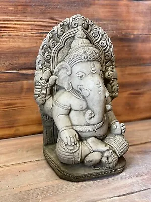 £43.58 • Buy Stone Garden Large Ganesh Buddha Elephant Praying Statue Ornament