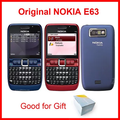 $38 • Buy NOKIA E63 3G Mobile Phone Wifi Bluetooth QWERTY Keyboard Cellphone Unlocked