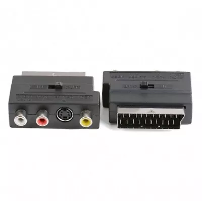£3.96 • Buy SCART Plug To 3 RCA Composite Phono Adapter Converter In Out Lead For TV DVD VCR