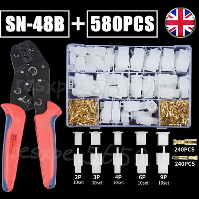 580Pcs Motorcycle Car Electrical 2.8mm 2/3/4/6/9 Pin Wire Auto Connectors Set • £12.25