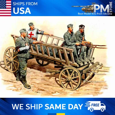 Master Box 3558 Road To The Rear German Soldiers On Farmer's Cart Kit 1/35 • $20.97