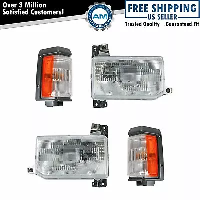 $102.99 • Buy Headlight Lamp Parking Corner Light Kit Set Of 4 For 87-95 Nissan Pickup SUV New
