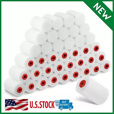 40 Pcs 2 Inch Mini Paint Roller Foam Paint Roller Covers Small High Density Hous • $26.99