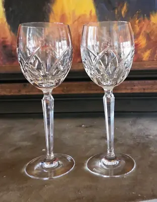 $89 • Buy Waterford Crystal Lucerne 8 1/2  Water Goblet Set 2 Mint Condition