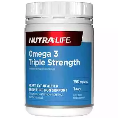 NUTRA LIFE Omega 3 Triple Strength 150 Capsules • $28.39
