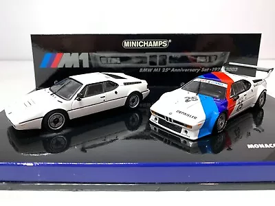 RARE RETIRED Minichamps BMW M1 25th Anniversary SET Limited Dealer Ed 1/43 • $199