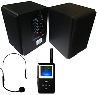 £109.99 • Buy 60W Wireless Active Speakers And MP3 Style PA Microphone Speaker System 