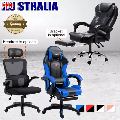 Gaming Office Chair Racing Executive Footrest Computer Massage Seat PU Leather • $109.95