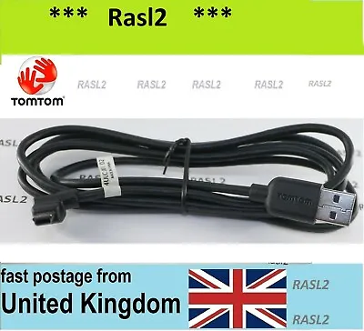 GENUINE TomTom Sat Nav Mini USB Charging Lead 4UUC.001.02 GO One 140 XL XXL 550 • £9.95