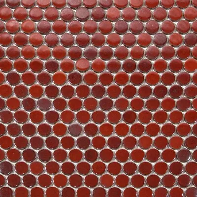 Vintage Red Penny Round Mosaic Tile For Wall & Floor • $12.95